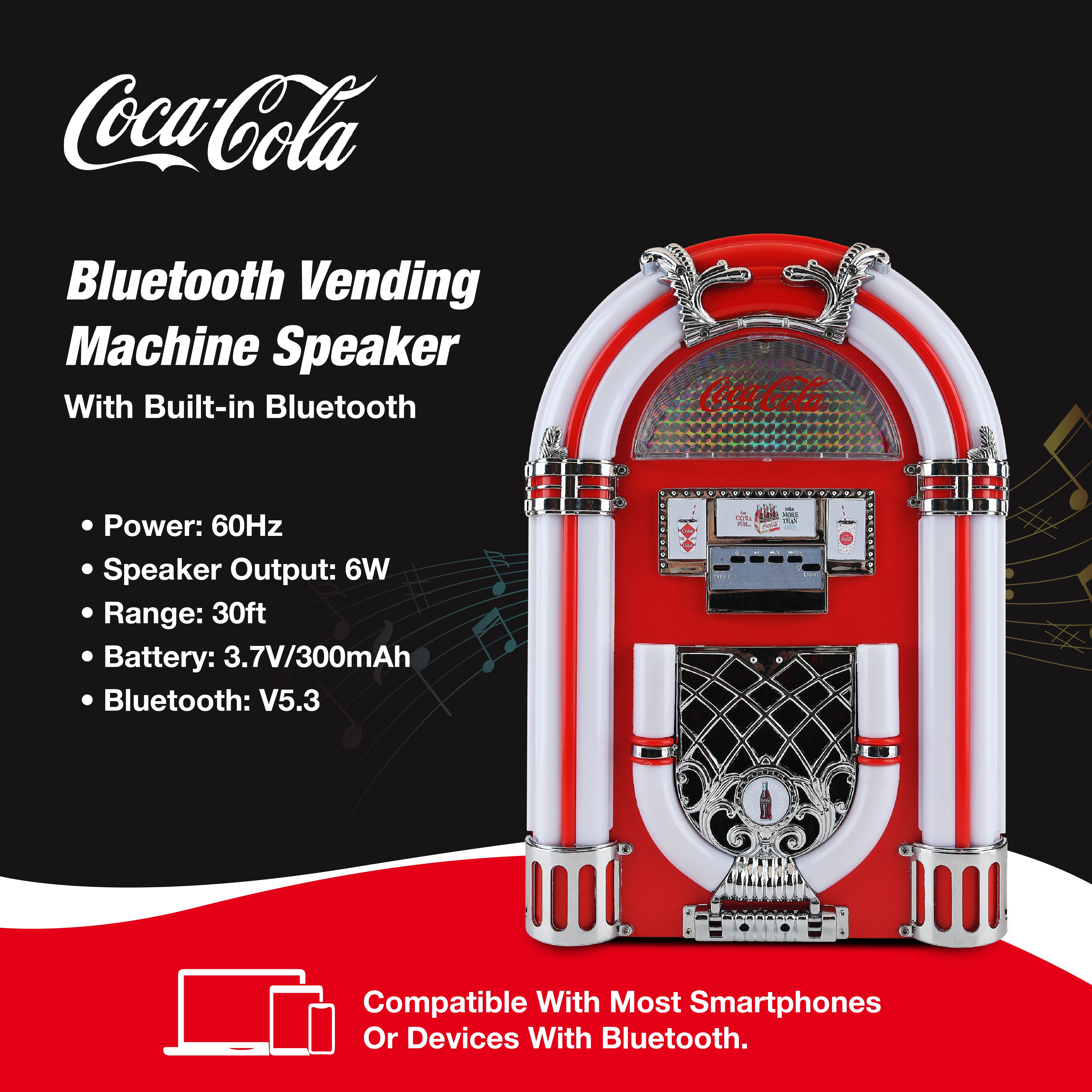 Coca-Cola Juke Box Speaker- Large